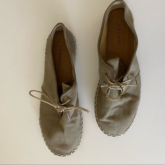 Tesori Olive Green Espadrille Sneakers - Picture 4 of 5